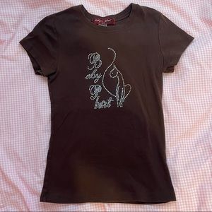 y2k brown baby phat tee